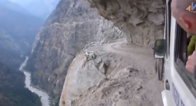 This Bus Ride Across The Himalayas Is Not Only Dangerous But Outright Freaky