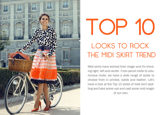 Top 10 Looks to Rock The Midi Skirts Trend