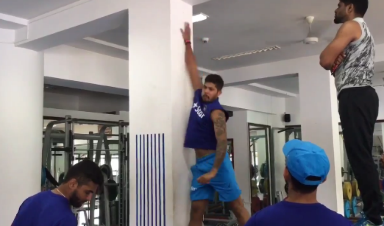 Ishant Sharma, Umesh Yadav And Rohit Sharma Fight To See Who Can Jump The Highest
