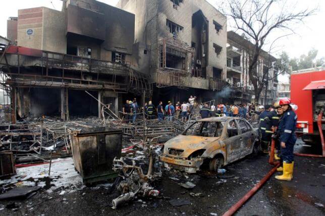 35 Dead After Triple Suicide Attack In Baghdad Islamic State Claims Responsibility