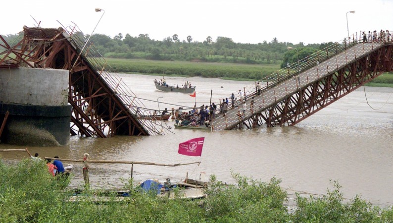  Due To Heavy Rains British-Era Bridge Collapses On The Mumbai-Goa Highway