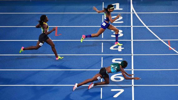 Diving For Gold Shaunae Miller’s Dramatic Win In 400m Is The Stuff Of Legend