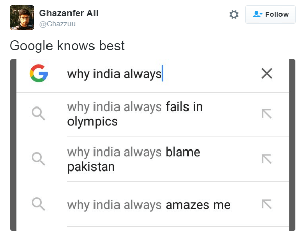 A Pakistani Guy Tried To Troll India Using Google Search Suggestions. Here is How Indians Responded