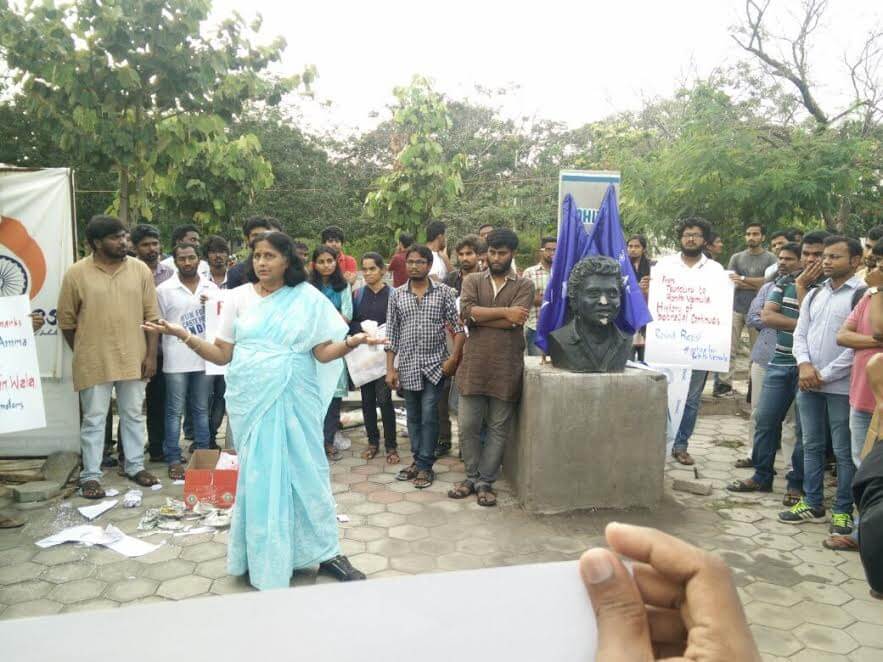 Protests At HCU Campus After Commission Declares That Rohith Vemula Was Not A Dalit