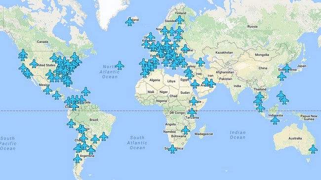 This Awesome Interactive Map Shows You The Wi-Fi Passwords Of Airports Around The World
