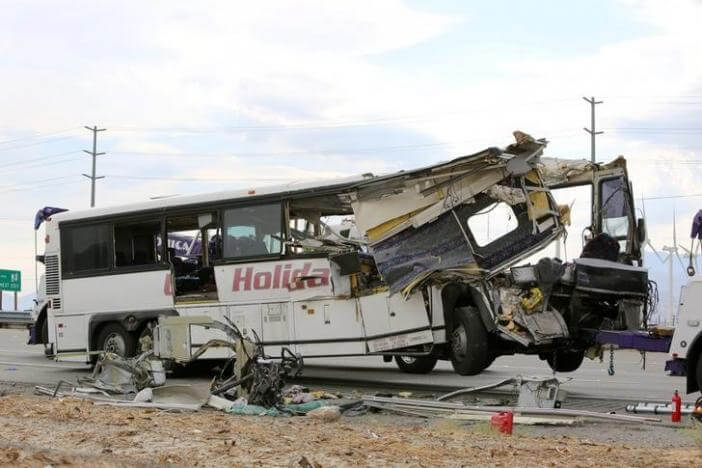 13 Deceased, 31 Injured As Travel Bus Accidents Into Tractor-Trailer In California