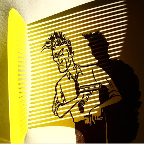 No Colours Or Brushes, Heres An Artist Who Uses Shadows To Create Artworks
