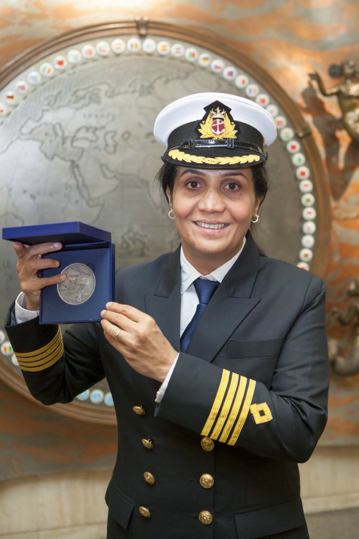 Indias First Woman Captain Has Just Received This Top Award For Exceptional Bravery At Sea