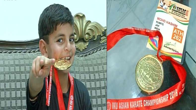 A 7-year-old managed to clinch a gold medal at the Asian Youth Karate Championship 
