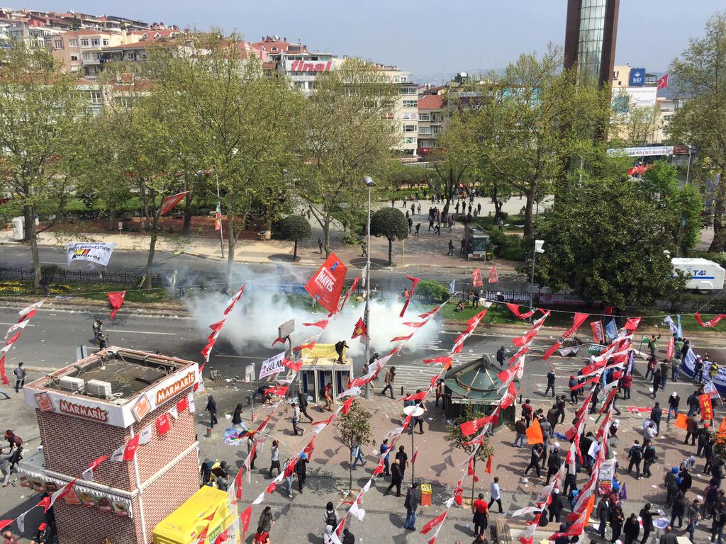 On May Day, Turkish Police Greets Stone-Throwing Protesters With Tear Gas And Water Cannon