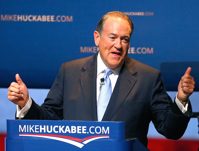 MIKE HUCKABEE THE MOMENT PREACHED NEXT TO ALCOHOL, SEX, AND MONTY PYTHON.