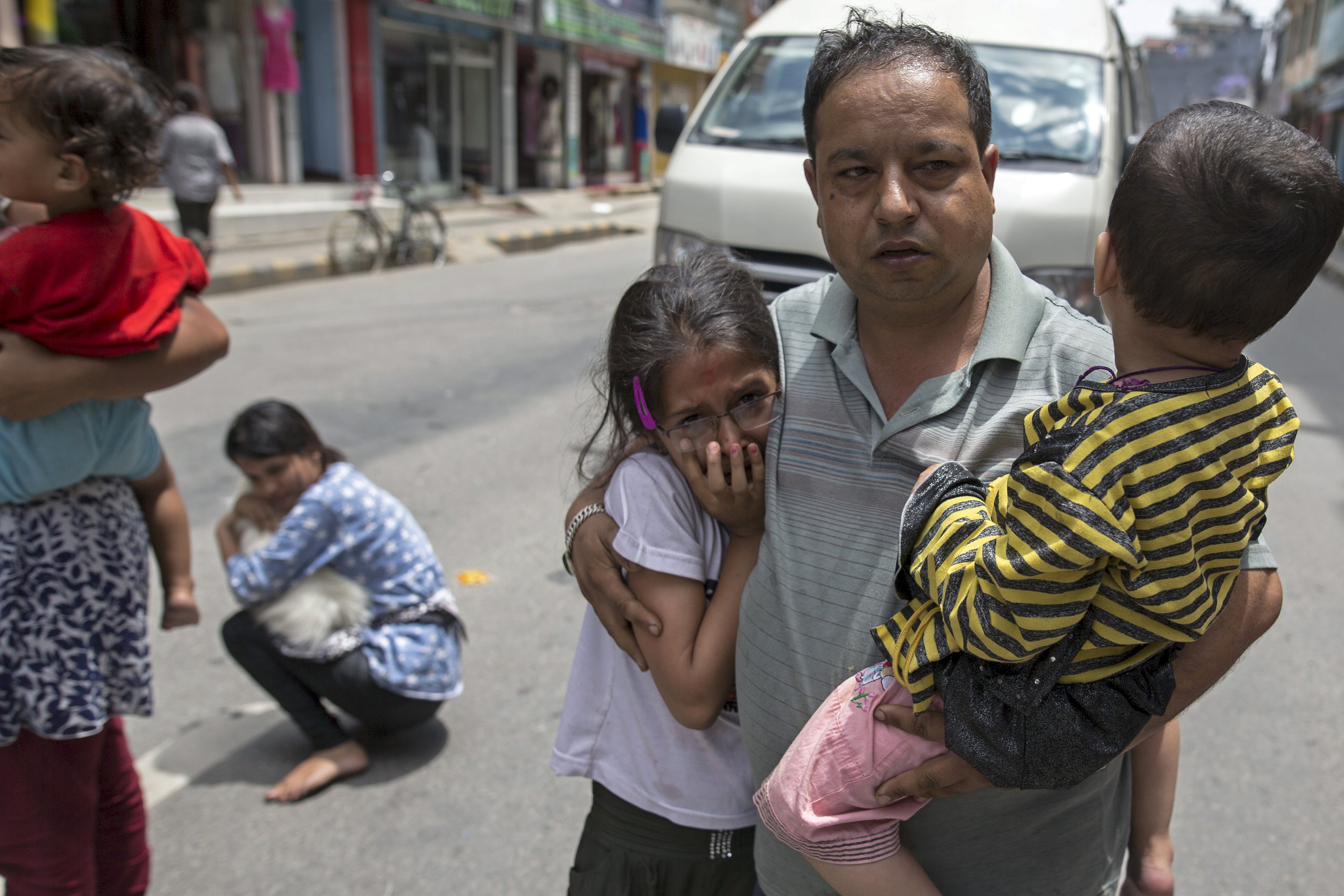 In Pictures: Fear Surfaces As New Nepal Earthquake Brings People On Streets