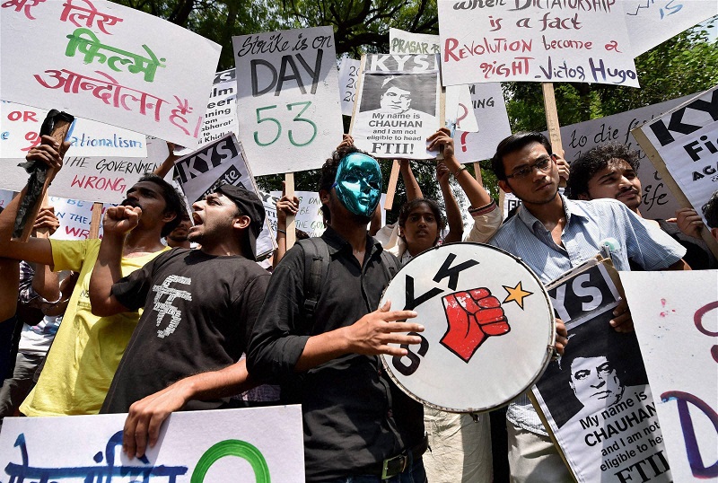 In Pictures: FTII Protest For Gajendra Chauhanâ€™s Removal Reaches Delhi