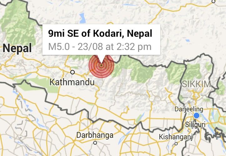 Fresh Earthquake Of Magnitude 5.0 Hits Kodari, Nepal, Tremors Felt In Delhi
