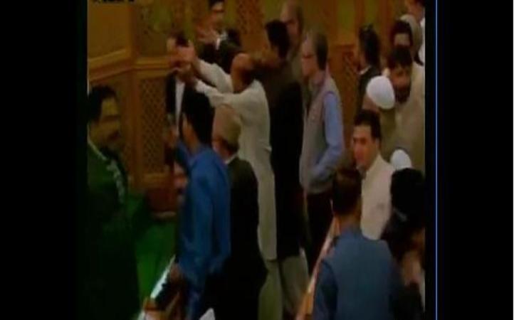 Watch Video Of BJP MLAs Attacking J&K MLA In Assembly For Hosting Beef Party