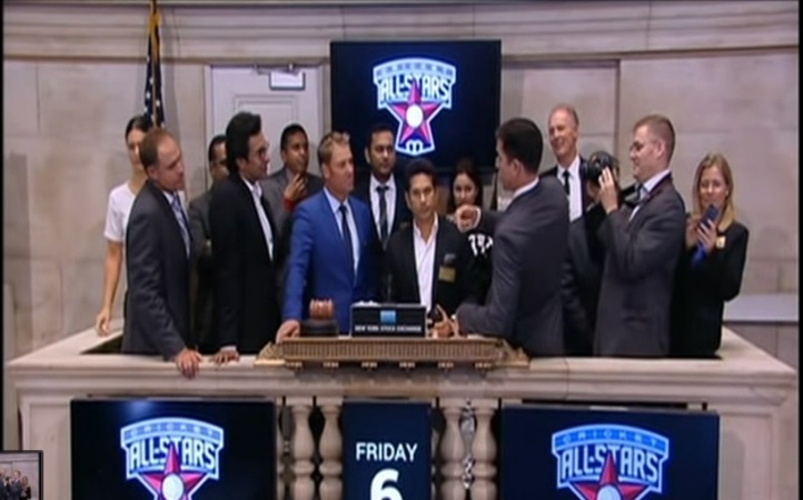 Watch: Sachin And Warne Ring The NYSE Bell, As Cricket All Stars League Arrives In New York