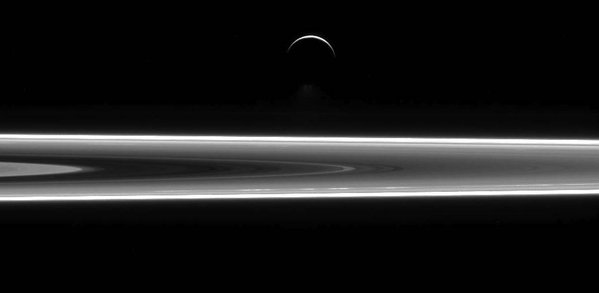 NASA Releases A Breathtaking Image Of Saturnâ€™s Ring And Itâ€™s Moon Enceladus