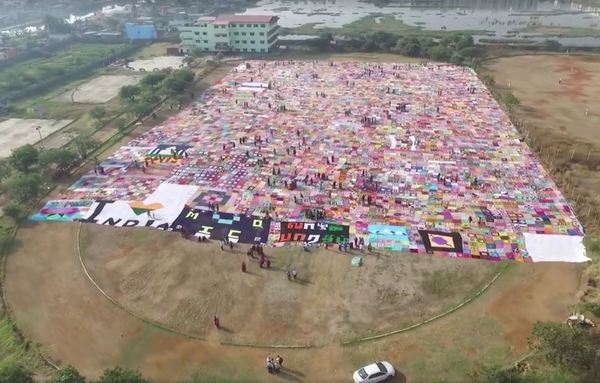 These Indian Women Made The Worldâ€™s Largest Crochet Blanket For A Very Good Cause