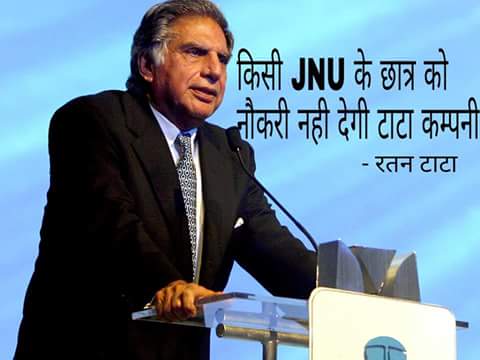 Sorry â€˜Nationalistsâ€™, Ratan Tata Never Said He Wonâ€™t Hire JNU Students
