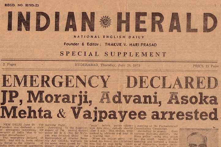 TOI Published This Clever â€˜Obituaryâ€™ Of Democracy When Indira Gandhi Declared Emergency In 1975
