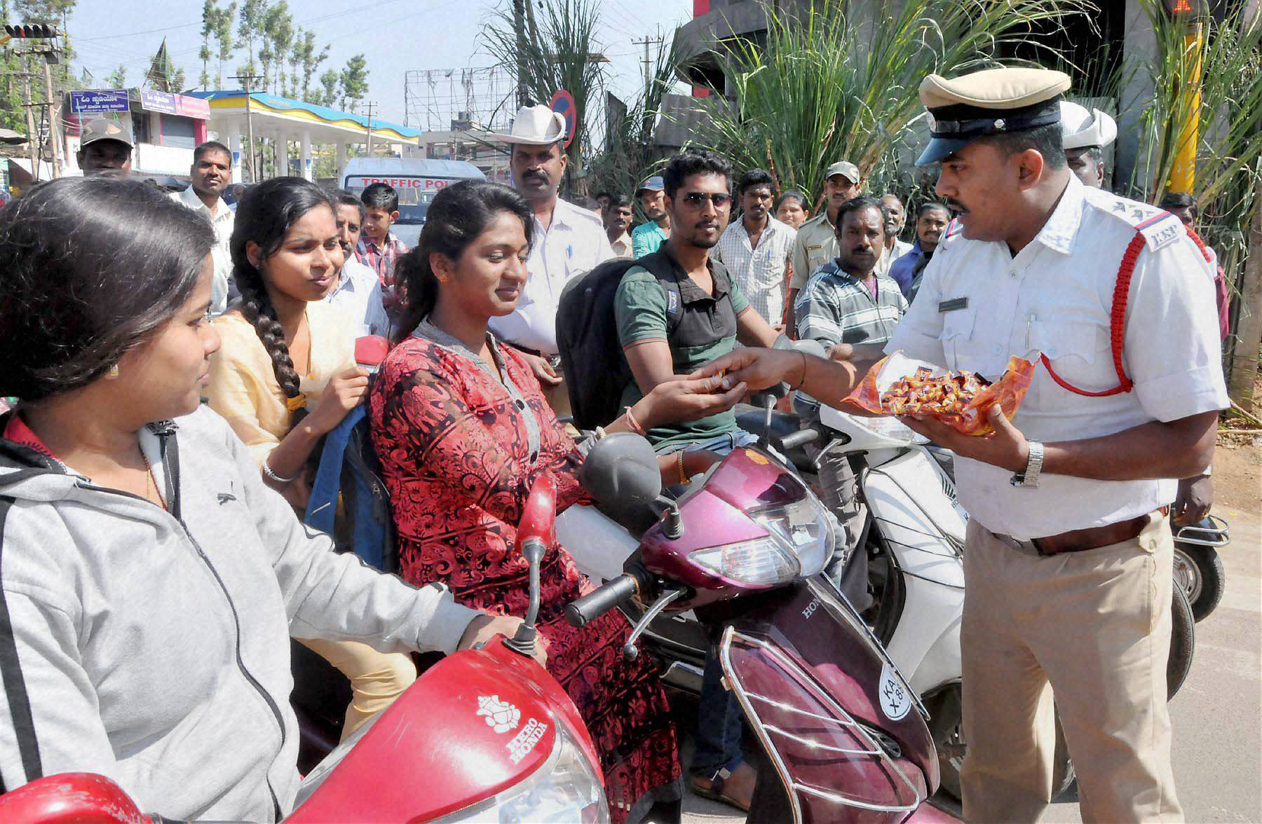 Meanwhile, In Bengaluru: Police Are Fining Car Drivers For Not Wearing A Helmet