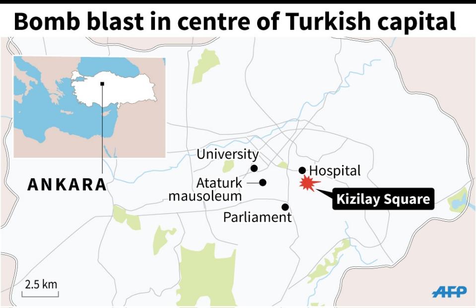  After Suicide Car Bomb Rips Through Central Ankara In Turkey 34 Killed, 125 Injured 