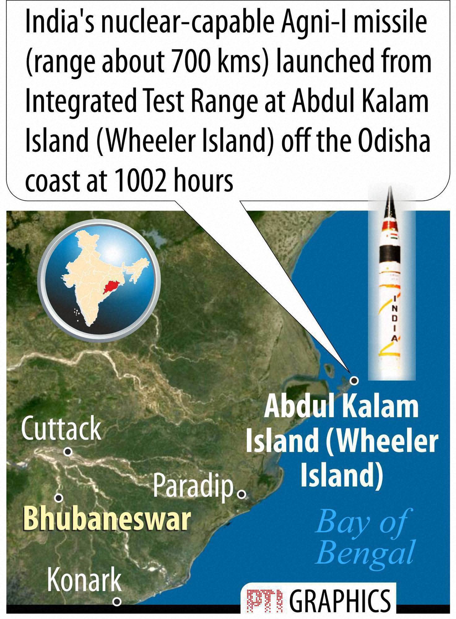 India Successfully Test-Fires Agni-I Missile Off Coast In Odisha