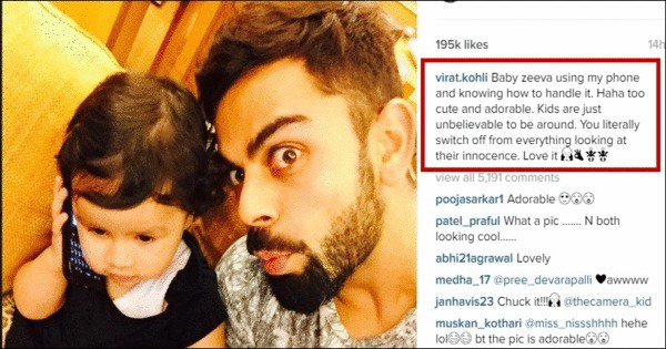 Virat Kohli Posts Adorable Selfie With Dhoni Daughter Ziva On Instagram Fans Go Aww