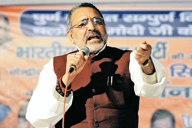 Minister Giriraj Singh At It Again Says Two Child Rule Required To Keep Hindu Daughters Safe