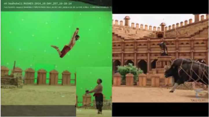 This Is Exactly How The Famous Bull Fighting Scene From â€œBaahubaliâ€ Was Shot