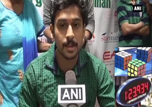 In Just 1 Min 23 Sec, This Guy From Chennai Solves 5 Rubikâ€™s Cubes Single-Handedly!