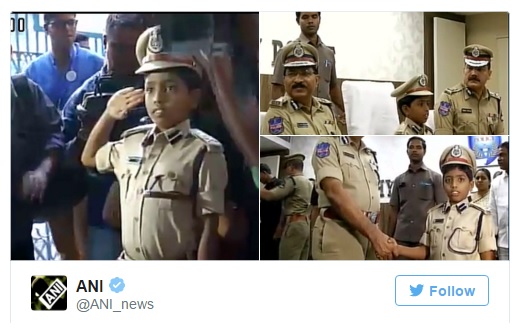 8-Year-Oldâ€™s Dream Comes True, Gets To Be Hyderabad Police Chief For A Day